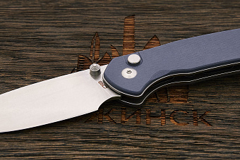 Нож складной CJRB Pyrite, клинок 79мм, сталь AR-RPM9, рукоять G10 серо-синий