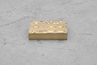 Мокуме пирамиды-II, брусок 36x22x8,0мм, 58г