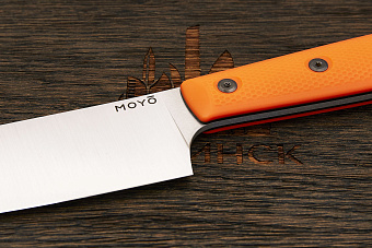 Нож кухонный MOYO Геликон шеф 180мм, сталь AR-RPM9, рукоять G10-extra оранжевый