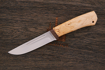 Нож туристический АиР Бекас, клинок 135мм, сталь 100Х13М, рукоять карельская береза