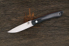 Нож туристический Beaver knife GranTourismo, клинок 105мм, сталь Х12МФ, рукоять микарта чёрная-К - фото №1