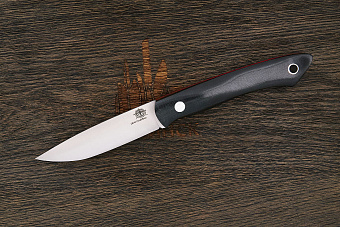 Нож туристический Beaver knife GranTourismo, клинок 105мм, сталь Х12МФ, рукоять микарта чёрная-К