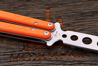 Тренировочный балисонг Böker Balisong trainer, сталь 420, рукоять G10 оранжевый