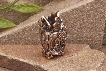 Бусина на темляк Кукулькан от мастерской Крымская бронза