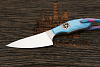 Нож EDC Владимира Толкачева, клинок 55мм, сталь M390, рукоять G-10 голубой - фото №3