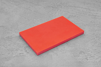 Саржевая микарта, плашка 130x80x7,0(+)мм коралловый неон