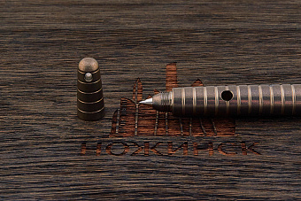 Титановая тактическая ручка Дмитрия Стрельцова «Ассасин» оксидированная темная