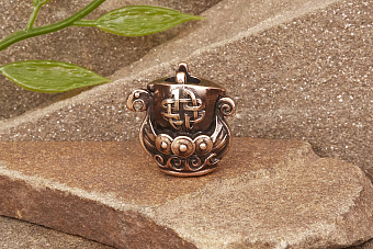 Бусина на темляк Драккар от мастерской Крымская бронза