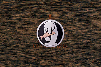 Мозаичный пин «Медведь-III» 10,0×100 мм, контур, центр - сталь