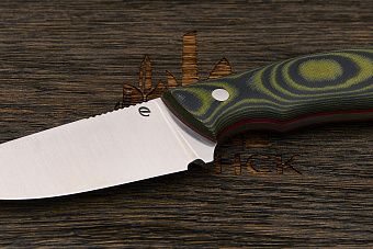Нож туристический Геннадия Дедюхина Хэлпер, клинок 89мм, сталь Elmax, рукоять микарта черно-оливк.