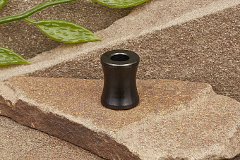 Титановая бусина на темляк «Катушка» черный