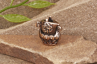 Бусина на темляк Драккар от мастерской Крымская бронза