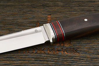 Нож туристический Геннадия Дедюхина Воркер-L, клинок 132мм, сталь M398, рукоять ironwood Т3