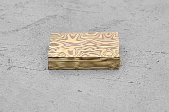 Мокуме пирамиды-I, брусок 36x22x8,0мм, 58г