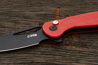 Нож складной CJRB Lago, клинок 87мм, сталь AR-RPM9 PVD, рукоять G10 красный