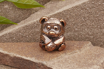Бусина на темляк Мишка от мастерской Крымская бронза