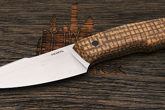 Разделочный нож Къметь, клинок 80мм, сталь Lomax, рукоять микарта