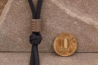 Титановая бусина на темляк «Радиатор»  желтый