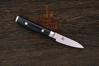 Нож кухонный Yaxell Ran овощной 80мм, сталь VG-10 в обкладках из дамаска