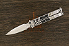 Нож балисонг Reptilian Стикс, модель 02Z, сталь D2, рукоять сталь - фото №1