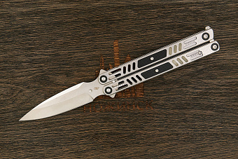 Нож балисонг Reptilian Стикс, модель 02Z, сталь D2, рукоять сталь