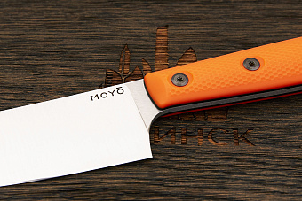 Нож кухонный MOYO Геликон пчак 155мм, сталь AR-RPM9, рукоять G10-extra оранжевый