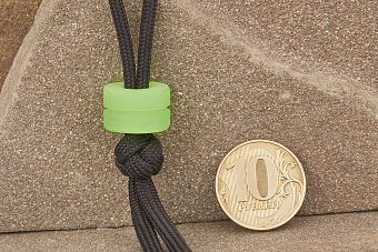 Бусина на темляк №1 зеленая