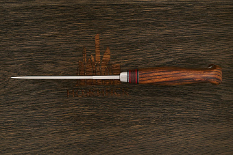 Нож туристический Геннадия Дедюхина Финка, клинок 135мм, сталь M398, рукоять ironwood