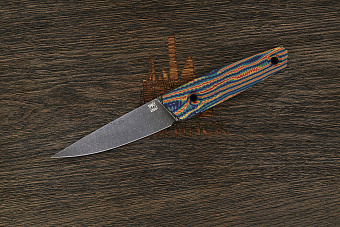 Нож туристический Lizard knives, клинок 100мм, сталь D2, рукоять Crazyfiber, ножны зелёно-красные