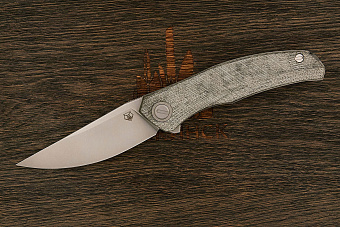 Складной нож Shirogorov knives Q95 Ursus, сталь Elmax, рукоять микарта зеленая