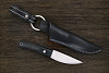 Нож туристический Beaver knife Bird&Trout XXXL, клинок 112мм, сталь PGK, рукоять микарта чёрная-Б - фото №2