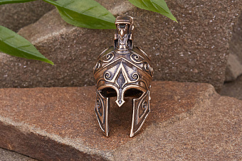 Бусина на темляк Шлем Одиссея от мастерской Крымская бронза