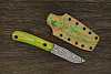 Нож туристический Lizard knives, клинок 95мм, сталь Х12МФ, рукоять микарта, ножны бежево-зелёные - фото №2