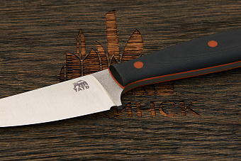 Нож туристический Мастерской Тать Хорек, клинок 88мм, сталь M390, рукоять микарта