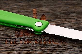 Складной кухонный нож Victorinox 105мм, сталь Dauphinox, рукоять PP зеленый
