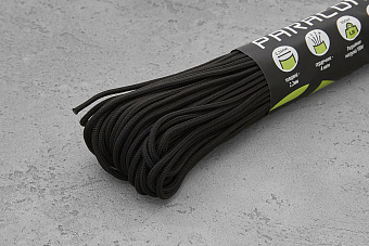 Паракорд 275 black, 1 метр
