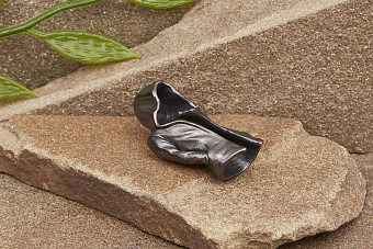 Титановая бусина на темляк Невидимка серый