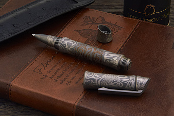 Авторская титановая ручка  Дмитрия Стрельцова «Хитори. Старый дракон»