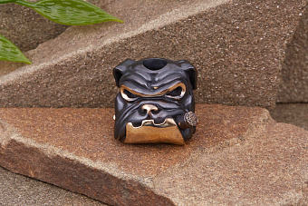 Бусина для темляка Бульдог (бронза) от мастерской Братьев Пешковых