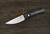 Нож туристический Beaver knife Bird&Trout XXXL, клинок 112мм, сталь PGK, рукоять микарта чёрная-Б - фото №1