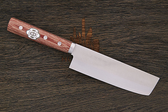 Нож кухонный Kanetsune накири традиционный японский 165мм, сталь Shirogami