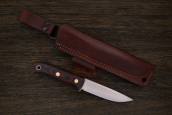 Нож туристический Южный крест Шершень-L, клинок 115мм, сталь N690Co, рукоять текстолит красно-черный