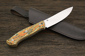 Нож разделочный UralEDC&Ножинск КрейсерЪ, клинок 118мм, сталь AR-RPM9, рукоять crazyfiber T1