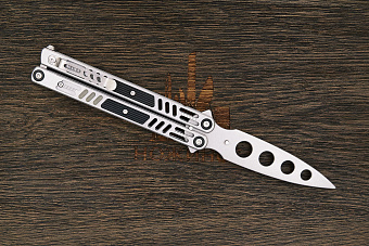 Тренировочный нож балисонг Reptilian Стикс, модель 04, сталь D2, рукоять сталь