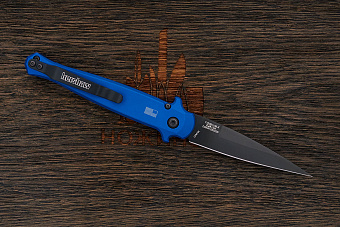 Автоматический складной нож Kershaw Launch 8, сталь CPM154, рукоять алюминий/карбон черно-голубой