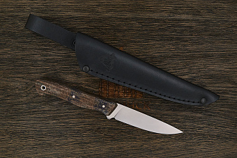 Разделочный нож Къметь, клинок 90мм, сталь Lomax, рукоять микарта