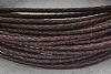 Кожаный плетеный шнурок 3,0мм (антик), 1 метр - фото №2