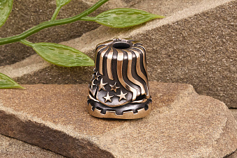 Бусина для темляка Флаг США (бронза) от мастерской Братьев Пешковых