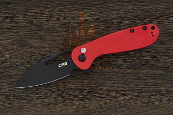 Нож складной CJRB Lago, клинок 87мм, сталь AR-RPM9 PVD, рукоять G10 красный