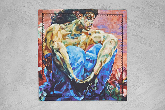 Хэнк EDC платок Ponomarev Forge Сидящий демон, 23×23см